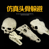 Climbing box turtle box decoration reptile lizard tropical desert dinosaur skull skeleton landscape Spider to avoid Cave