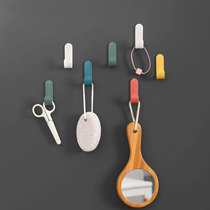 Nordic J-shaped creative cute wall stickers Net red coat rack adhesive hook Bathroom Kitchen nail-free hook dormitory female Strong