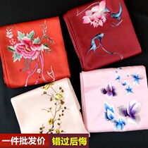 Silk scarf female spring and autumn Joker embroidered Cheongsam shawl outside middle-aged mother embroidered mulberry silk silk scarf