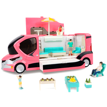 Cadiwei metal simulation tourist RV simulation with small man alloy travel car model