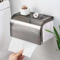  Toilet suction cup tissue box Toilet punch-free bathroom roll paper tube roll paper rack waterproof toilet paper box Toilet paper box