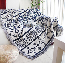 American minimalist Geometric Sofa Towel Sofa Blanket Cover Towel Tiger Lounge Chair Cover Blanket Single Seat Cushion