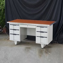 Classic drawer workbench iron desk 1 2m seven-doutai 1 4m thickened steel computer desk staff desk
