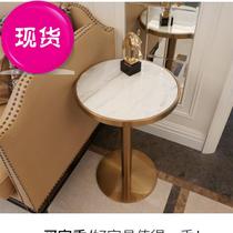 I◆ new product ◆ ns Nordic e marble small round table iron table simple hotel conference table milk tea cafe