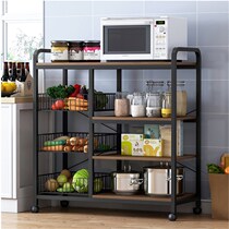 Kitchen shelf with door locker Multi-layer All-in-one shelf Oven Home appliances Floor-to-ceiling 