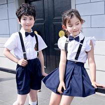 Kindergarten 61 childrens school uniform performance suit Boys and girls chorus clothing Primary and secondary school performance suit bib pants
