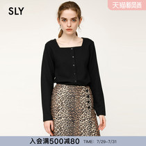 SLY summer new fashion button BAO WEN casual mini a word short skirt 030CAZ31-4410