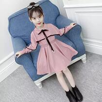 Girls spring dress 2020 new children 8 years old 9 foreign style long sleeve princess skirt autumn girl clothes