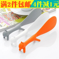 2 Pieces Creative Home Rice Cooker Plastic Nonstick Pan Rice Spoon Large Meal Shovel Long Handle Vertical Soup Spoon