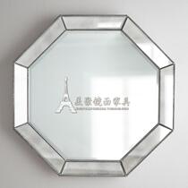 European-style octagonal decorative mirror wall hanging mirror entryway mirror fireplace mirror custom dining side mirror bedroom hall hanging mirror mirror