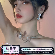 Sweet Dreams Dinner with French style supersensually Superior sensation small crowdcast Susupian crown Item ring collarbone chain choker ear nail