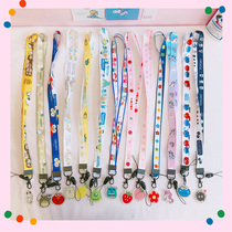 Mobile phone lanyard lanyard rope couple Harajuku cartoon cute personality creative anti-lost sling key pendant hanging