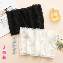 Summer lace short wear breast-free strap anti-walking lights gather underwear hanging band with her chest coat