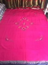  Thread embroidery machine embroidery Mandarin duck quilt face second-hand thrift nostalgic collection film and television props