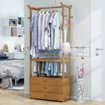 Solid wood hangers Floor-to-ceiling bedroom coat rack Household simple hangers Household Nanzhu clothes rack Economical