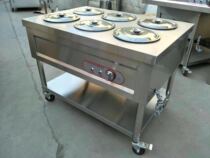 Stainless steel commercial insulation porridge car soup bucket cart 3468 barrel porridge car insulation table porridge fast food insulation car
