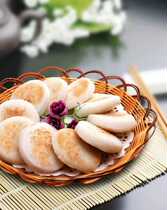 Lin Stammer childhood hair baba 380g Hunan rice cake Hair cake Water tower cake White cake Wine rice steamed bread cake snack