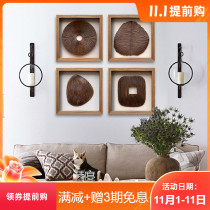 Modern simple three-dimensional relief painting restaurant combination abstract hanging painting living room background wall Zen Japanese decorative painting