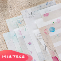  Xinmo Yu white note book Non-sticky tearable portable small book Hand account collage salt diy material paper