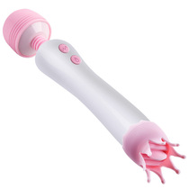 Double-headed tongue licking AV stick vibrator Strong masturbation massage orgasm clitoral stimulation pleasure device Female female SW