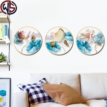 Chinese style lotus ancient wind wall stickers living room bedroom sofa background wall porch corridor decoration self-adhesive stickers