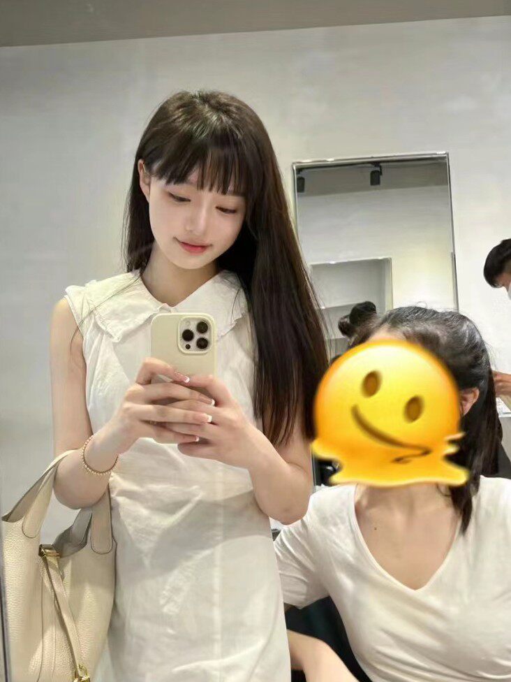 真我黑长直漫画齐刘海假发套 全真发整顶设计 自然隐形无痕贴合 长发飘逸顺滑