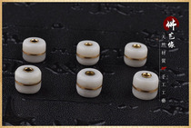 Natural Camel Bone Buddha Pearl 108 Bead Drum Beads HIDDEN PEARL ESSENCE INLAID BRASS WIRE WAIST LINE BRACELET LOOSE BEAD