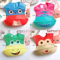 Rice pockets for infants and young children three-dimensional bibs waterproof food pockets thickened disposable food pockets silicone pockets