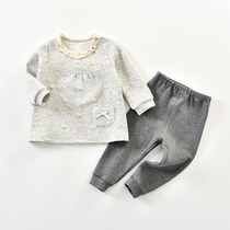 Beiyiner female baby spring dress 1 year old childrens clothes childrens two sets spring and autumn foreign baby Princess suit