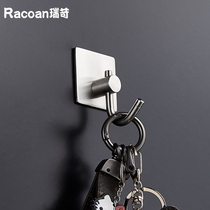 304 stainless steel door back Clothes bathroom Single bathroom Kitchen Hat key backpack Wall hook free punch