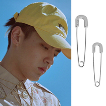s925 sterling silver pin earrings personality men and women cool handsome trampoline small earrings cold wind minority couples earrings tide