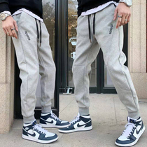 Maijifu clothing autumn and winter mens leisure sports pants leg elastic thick black gray mens pants long pants