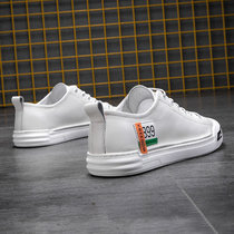 Boomer special cabinet new mens genuine leather small white shoes Summer Korean version board shoes 100 lap sets foot pure leather One foot pedal shoe men