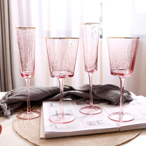 Phantom creative pink gray crystal glass wine wine model room champagne glass European Goblet