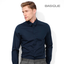 Meta Moto 2022 Spring New Men Long Sleeve Sashimi Shirt Business Mens Shirt Pure Color White Tide