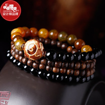 Phoenix Nirvana Agate bracelet female crystal beads multi-layer jewelry vintage agarwood national wind original hand string