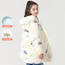 Balabara girls down jacket fur collar 2021 Winter fit new children Thickened Jacket Tide 202421107015