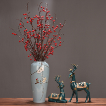 Jingdezhen ceramic plug dried flowers creative ornaments New Chinese vase Home living room TV cabinet entrance decorations