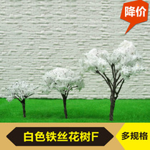 DIY Sand Pan Construction Model Materials Tree White Iron Wire Flowers Tree F Multispec