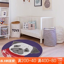 Cartoon Round Rug Animal Pattern Children Room Carpet Bedroom Cute Pet Rug Hanging Basket Computer Chair Ground Mat