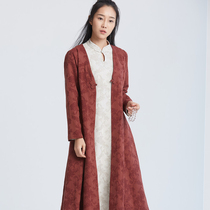 Ci Yuan Chinese style dress female 2020 Hanfu Tang dress floral coat long coat Ethnic 30863