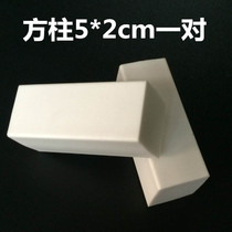 Common square column mini-lettering rubber brick engraving lettering brick DIY solid signature seal rubber stamp in white material