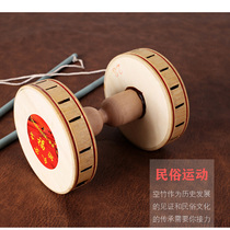  Handle sports childrens new Hualing traditional diabolo wooden fitness adult accessories double-headed three-dimensional diabolo movement