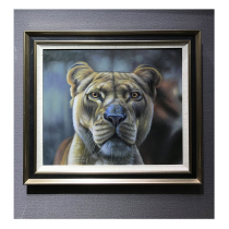 (Mounted)Shaowu Lion) Realistic fine pure hand-painted oil on canvas