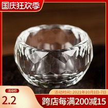 Buddha yuan hui 3 5cm glass water bowl Holy Cup white transparent eight for the Cup of the Buddha Cup Crystal gong shui bei