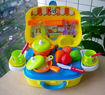 Childrens house travel handle kitchen toolbox girl gift model simulation toy 3-4-5-6 years old