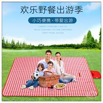  Outdoor picnic mat Outdoor lawn mat thickened waterproof folding cushion ins wind field portable moisture-proof dining cloth