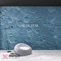 Concave and convex lunar surface clapboard restaurant background wall decoration waterproof integrated board cement industrial wind buckle board wall