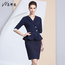 Wong Yi Lane 2021 autumn new professional womens wear Manager Professional wear business dress business overalls Half sleeve overalls