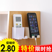 Air conditioning remote control hanger household wall hanging box mobile phone charging bracket storage box creative hanging wall storage box